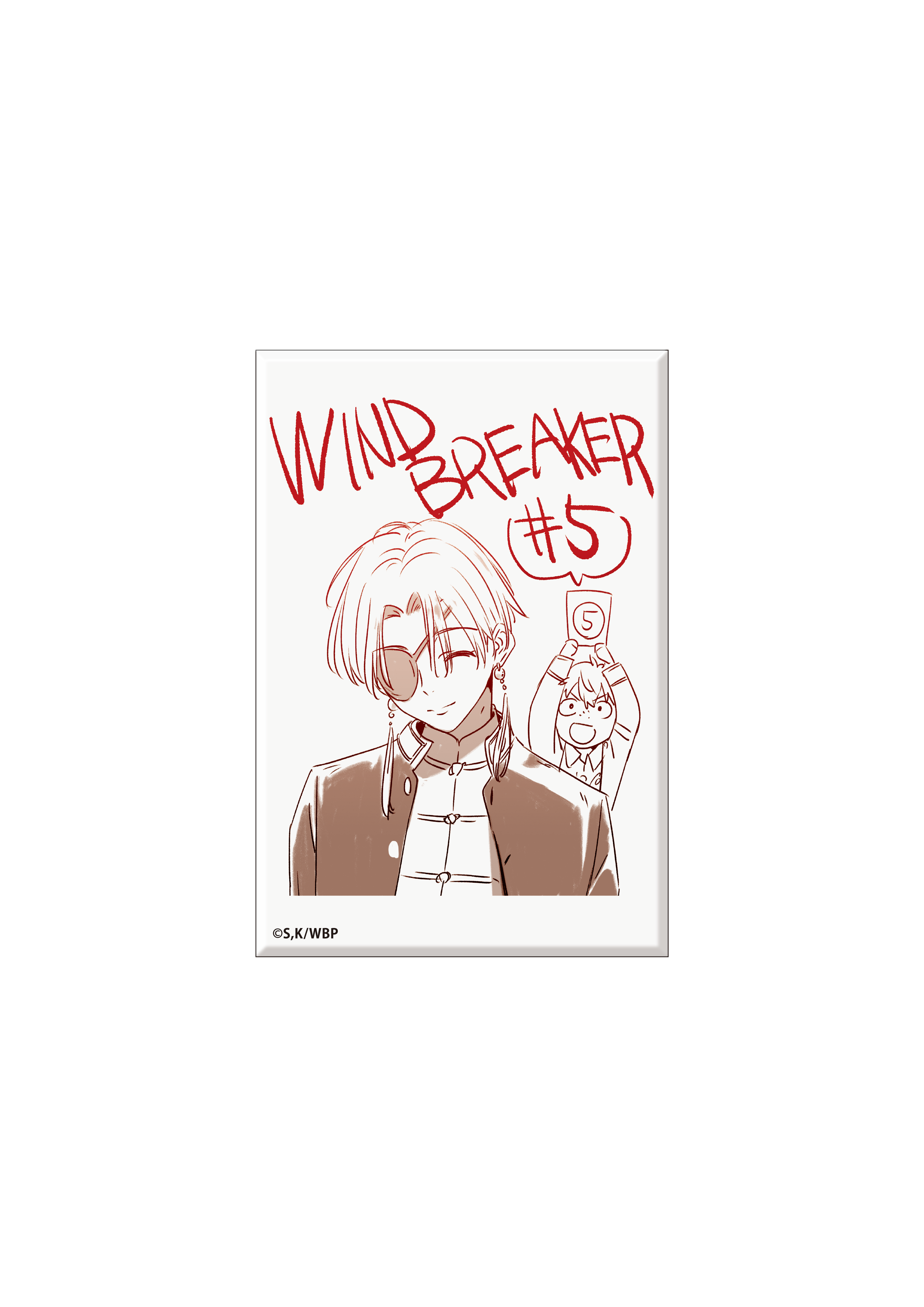 (Goods - Magnet) WIND BREAKER Dubbing Script Art Square Magnet (Hayato Suo)