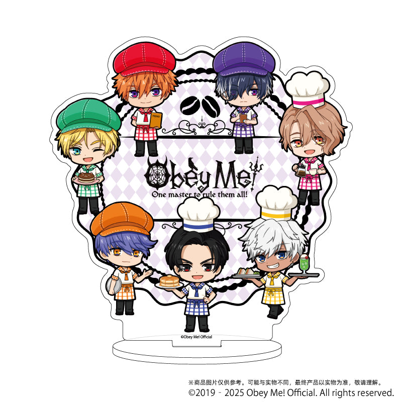 (Goods - Stand Pop) Character Acrylic Figure Obey Me! 57 / Ensemble Design Cafe ver. (Chibi Art)