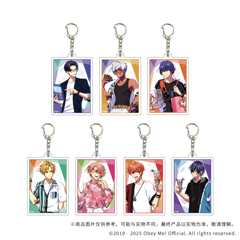 (1BOX=7)(Goods - Key Chain) Acrylic Key Chain Obey Me! 09 / Summer Outfit ver. Complete BOX (7 Types Total)(Exclusive Art)