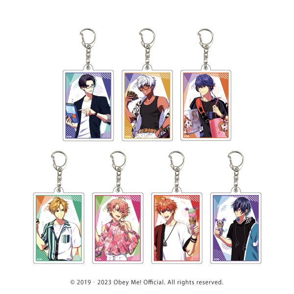 (1BOX=7)(Goods - Key Chain) Acrylic Key Chain Obey Me! 09 / Summer Outfit ver. Complete BOX (7 Types Total)(Exclusive Art)