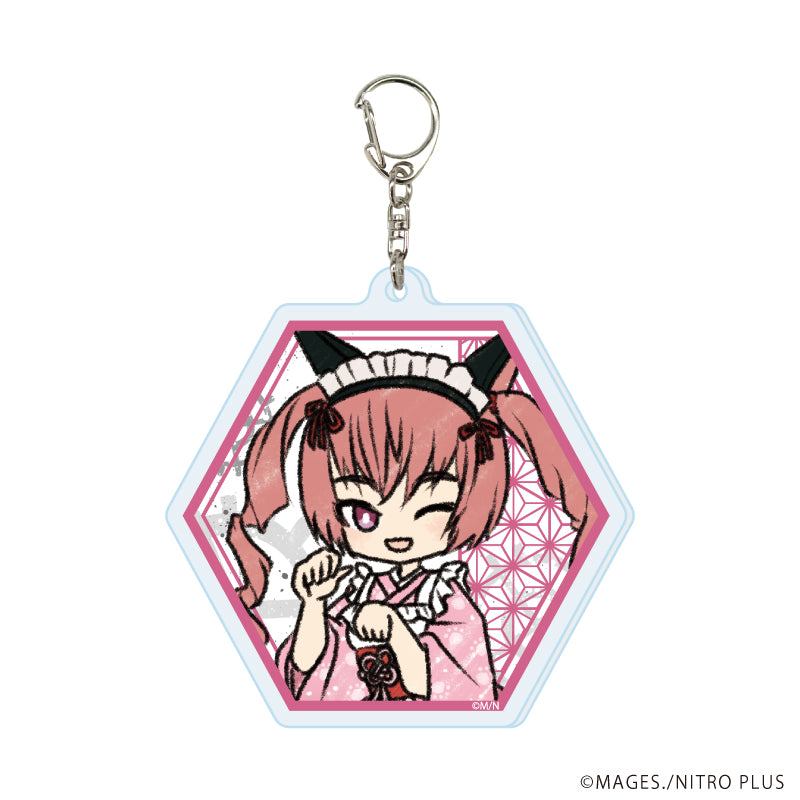 (1BOX=8)(Goods - Keychain) STEINS;GATE Acrylic Keychain 01 Kimono ver. (GraffArt)