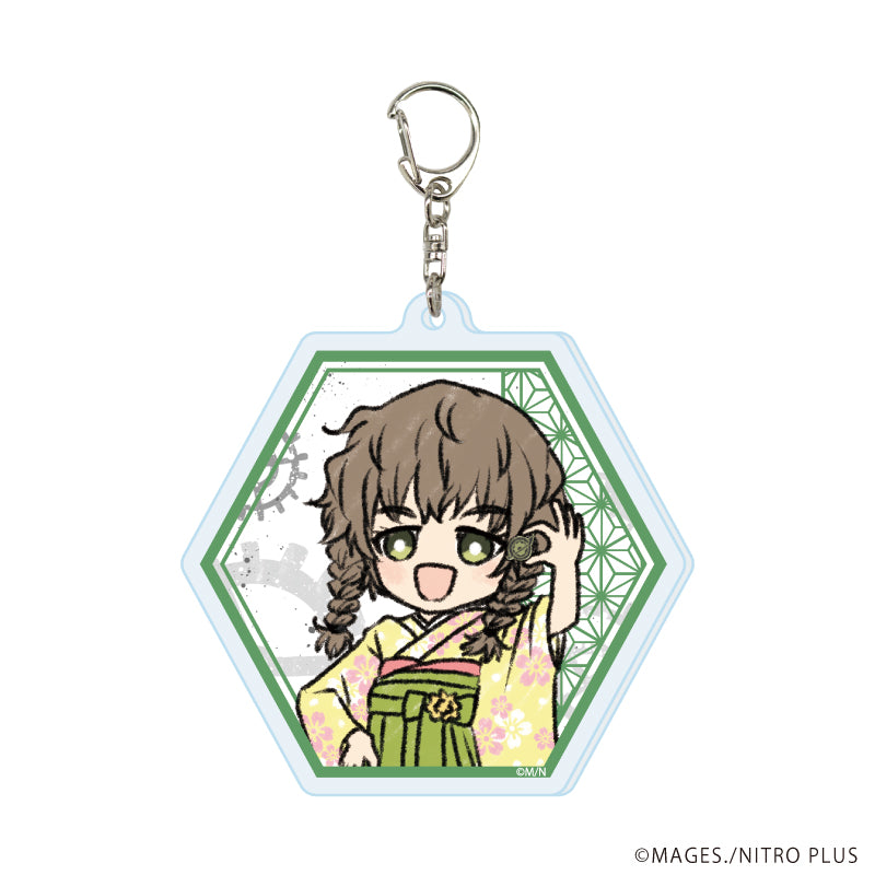 (1BOX=8)(Goods - Keychain) STEINS;GATE Acrylic Keychain 01 Kimono ver. (GraffArt)