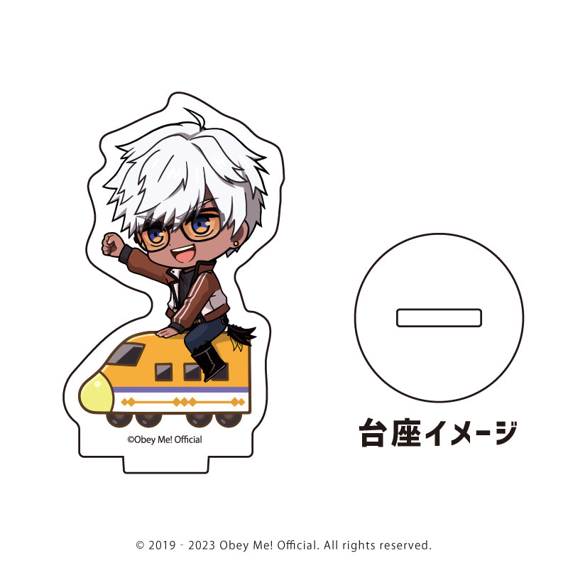 (1BOX=7)(Goods - Stand Pop) Acrylic Petit Stand Obey Me! 05 / Playing Trains ver. Complete BOX (7 Types Total)(Chibi Art)
