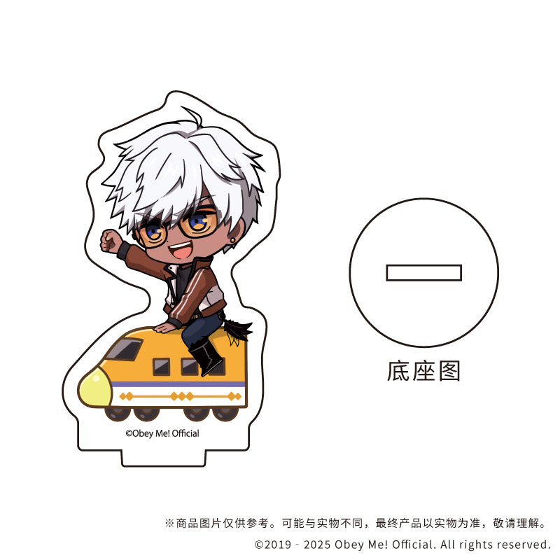 (1BOX=7)(Goods - Stand Pop) Acrylic Petit Stand Obey Me! 05 / Playing Trains ver. Complete BOX (7 Types Total)(Chibi Art)