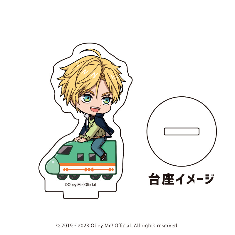 (1BOX=7)(Goods - Stand Pop) Acrylic Petit Stand Obey Me! 05 / Playing Trains ver. Complete BOX (7 Types Total)(Chibi Art)