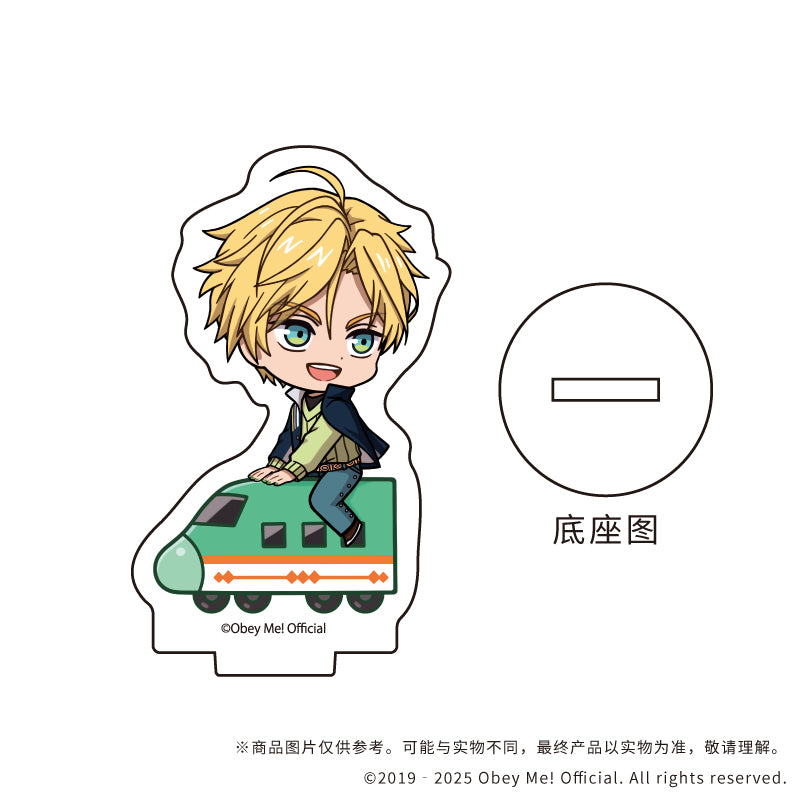 (1BOX=7)(Goods - Stand Pop) Acrylic Petit Stand Obey Me! 05 / Playing Trains ver. Complete BOX (7 Types Total)(Chibi Art)