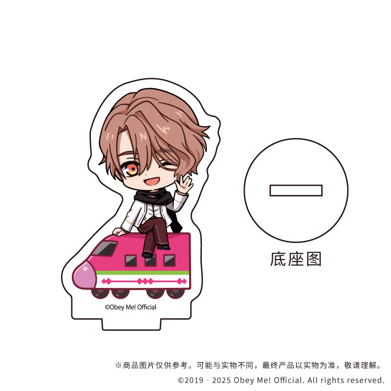 (1BOX=7)(Goods - Stand Pop) Acrylic Petit Stand Obey Me! 05 / Playing Trains ver. Complete BOX (7 Types Total)(Chibi Art)