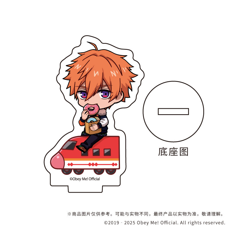 (1BOX=7)(Goods - Stand Pop) Acrylic Petit Stand Obey Me! 05 / Playing Trains ver. Complete BOX (7 Types Total)(Chibi Art)
