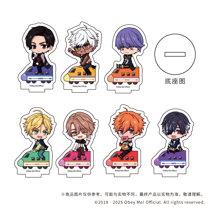 (1BOX=7)(Goods - Stand Pop) Acrylic Petit Stand Obey Me! 05 / Playing Trains ver. Complete BOX (7 Types Total)(Chibi Art)