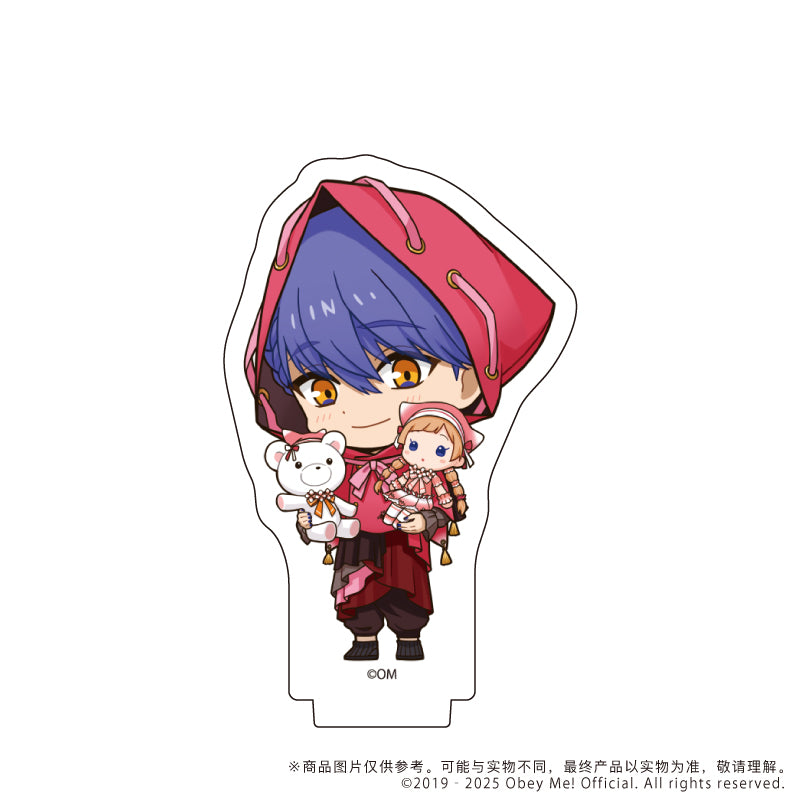 (1BOX=7)(Goods - Stand Pop) Obey Me! Acrylic Acrylic Petit Stand 08 - Valentine Ver. (Chibi Art)