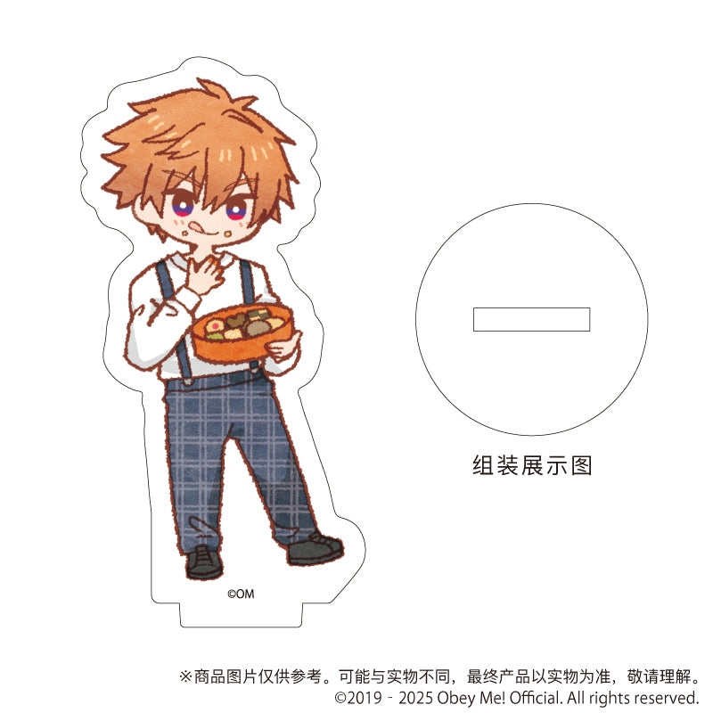 (1BOX=7)(Goods - Stand Pop) Obey Me! Nightbringer Acrylic Petit Stand 10 White Day ver. (Retro Art)