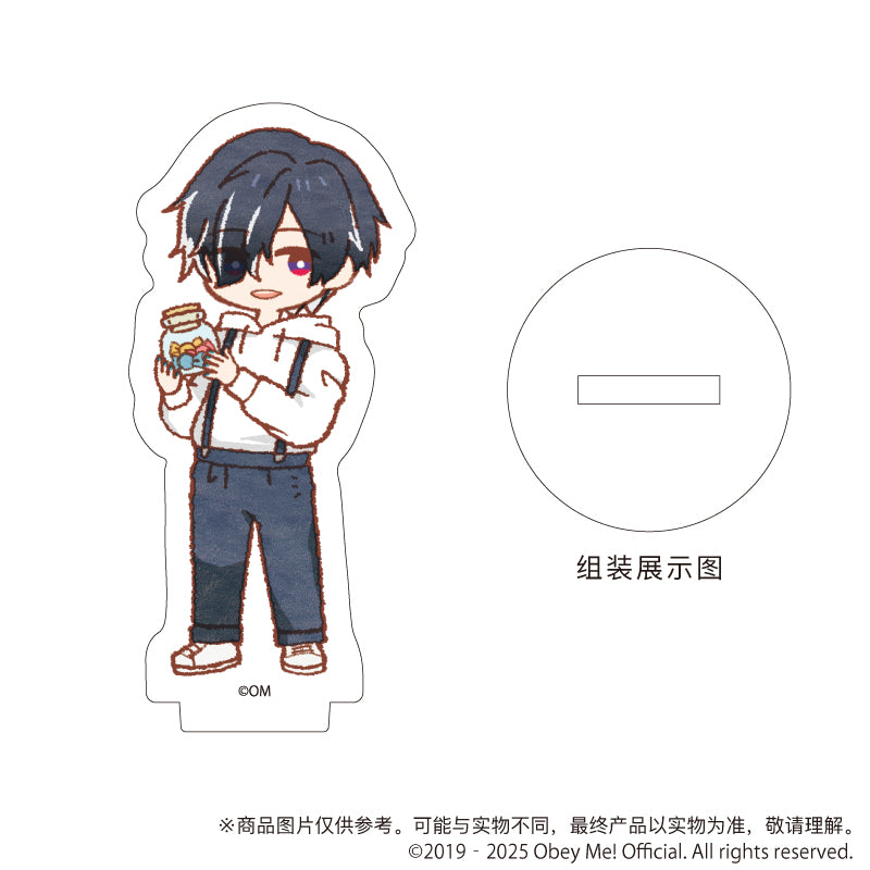 (1BOX=7)(Goods - Stand Pop) Obey Me! Nightbringer Acrylic Petit Stand 10 White Day ver. (Retro Art)