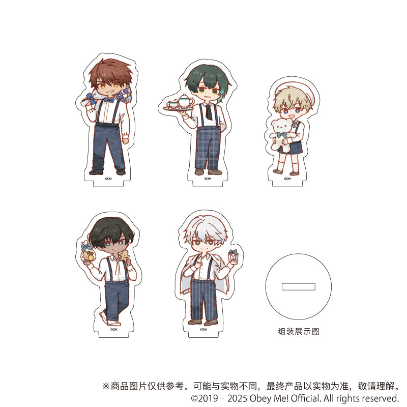 (1BOX=5)(Goods - Stand Pop) Obey Me! Nightbringer Acrylic Petit Stand 11 White Day ver. (Retro Art)