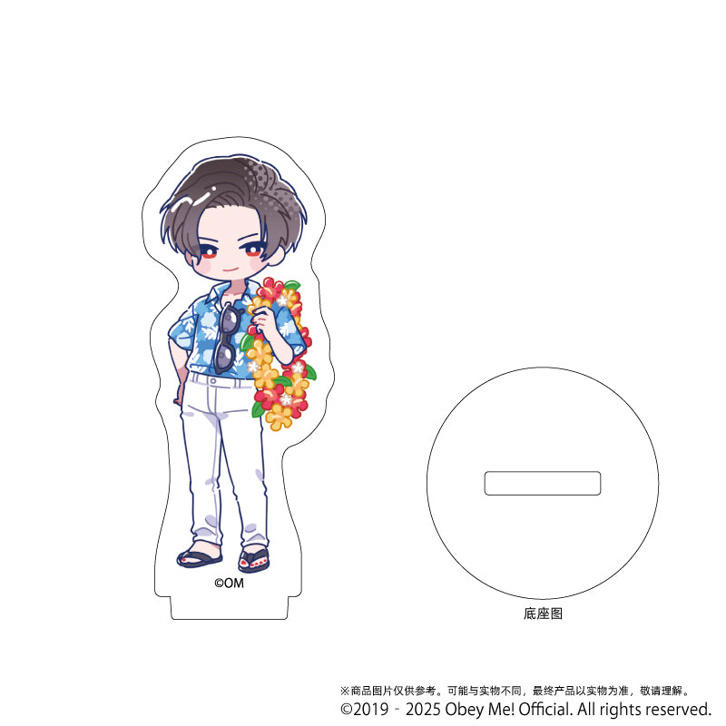 (1BOX=7)(Goods - Stand Pop) Obey Me! Nightbringer Acrylic Petit Stand 12 - Aloha Ver. (Candy Art)