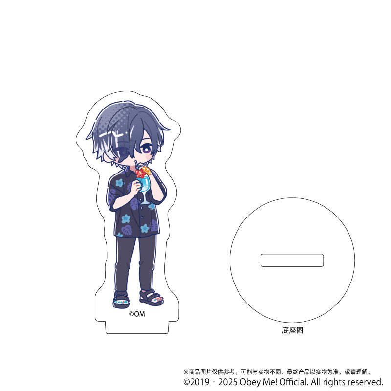 (1BOX=7)(Goods - Stand Pop) Obey Me! Nightbringer Acrylic Petit Stand 12 - Aloha Ver. (Candy Art)