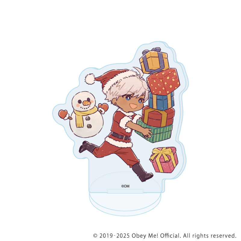 (1BOX=7)(Goods - Acrylic Stand) Obey Me! Nightbringer Acrylic Petit Stand 20 Christmas ver. (Retro Art)