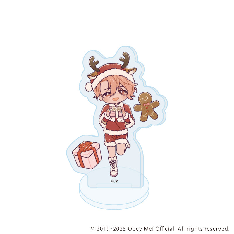 (1BOX=7)(Goods - Acrylic Stand) Obey Me! Nightbringer Acrylic Petit Stand 20 Christmas ver. (Retro Art)