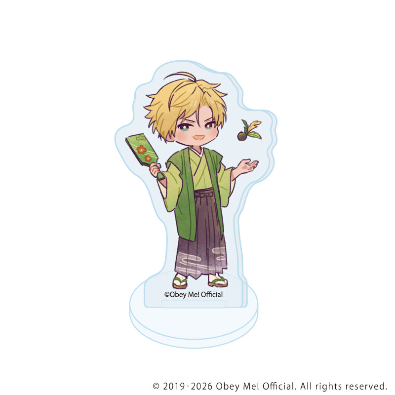 (1BOX=7)(Goods - Acrylic Stand) Obey Me! Nightbringer Acrylic Petit Stand 21 New Year ver. (Retro Art)