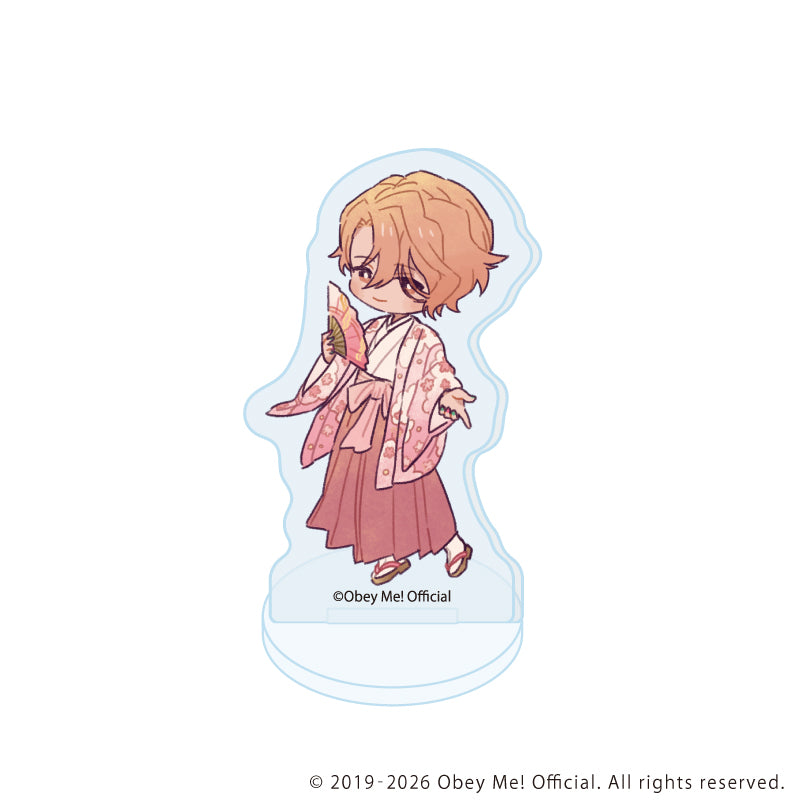 (1BOX=7)(Goods - Acrylic Stand) Obey Me! Nightbringer Acrylic Petit Stand 21 New Year ver. (Retro Art)