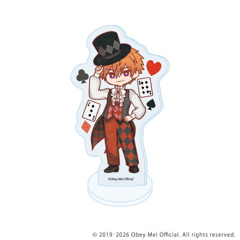 (1BOX=7)(Goods - Acrylic Stand) Obey Me! Nightbringer Acrylic Petit Stand 23 Playing Cards Ver. (Retro Art)