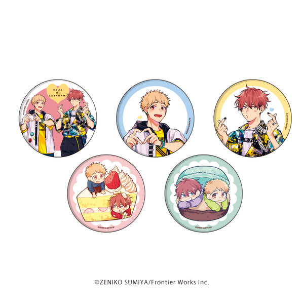 (1BOX=5)(Goods - Badge) Ripples in the Stream (Kawa ni Sazanami) Button Badge 01 Complete BOX (5 Types Total) (Feat. New and Original Art)