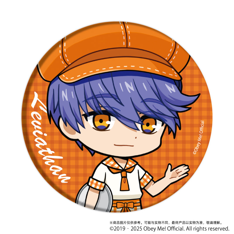 (1BOX=7)(Goods - Badge) Button Badge Obey Me! 08 / Cafe ver. Complete BOX (7 Types Total)(Chibi Art)