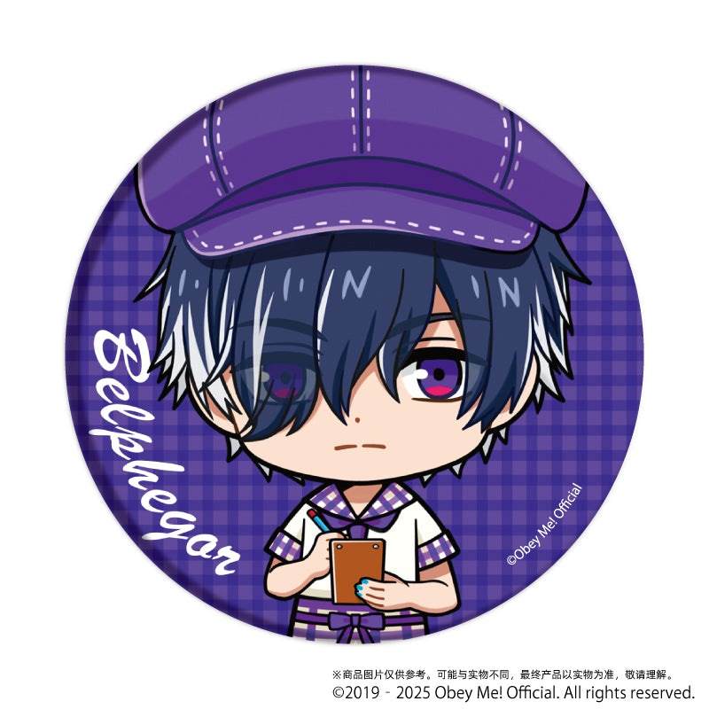 (1BOX=7)(Goods - Badge) Button Badge Obey Me! 08 / Cafe ver. Complete BOX (7 Types Total)(Chibi Art)