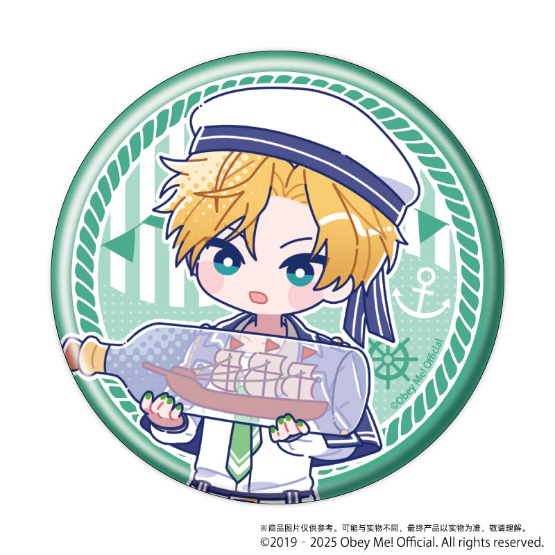 (1BOX=7)(Goods - Badge) Obey Me! Button Badge 12 - Marine Sailor Ver. (Candy Art)