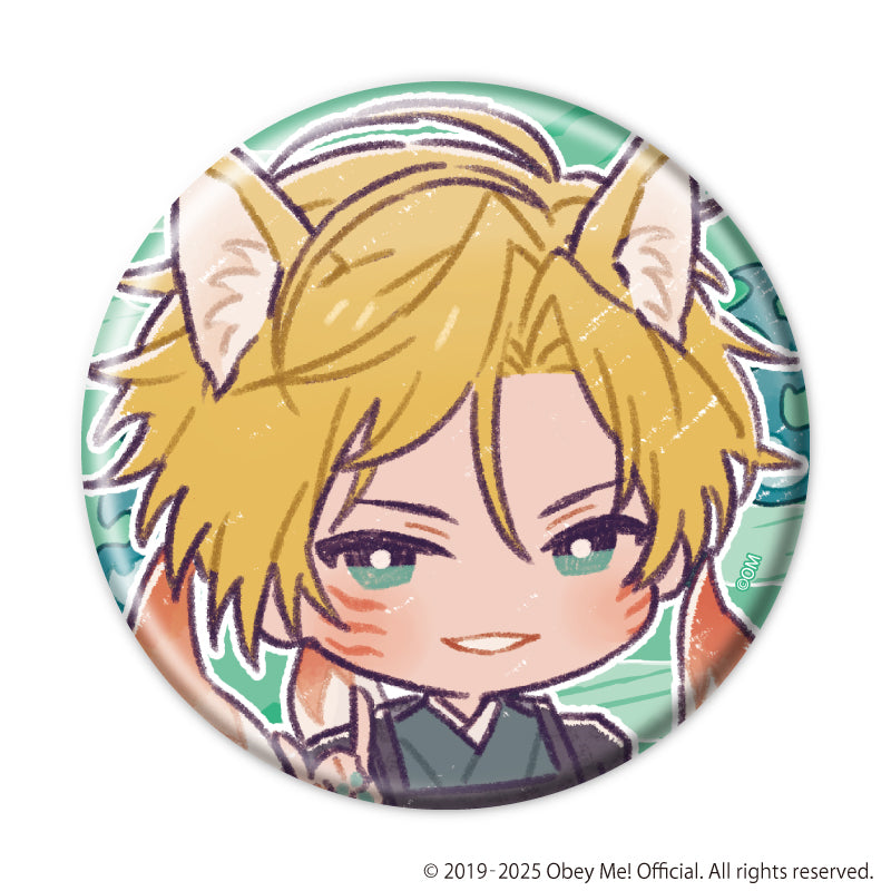 (1BOX=7)(Goods - Badge) Obey Me! Nightbringer Badge 27 Hyakki Yagyo ver. (Retro Art)