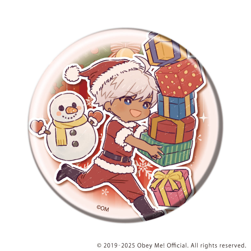 (1BOX=7)(Goods - Badge) Obey Me! Nightbringer Button Badge 29 Christmas ver. (Retro Art)