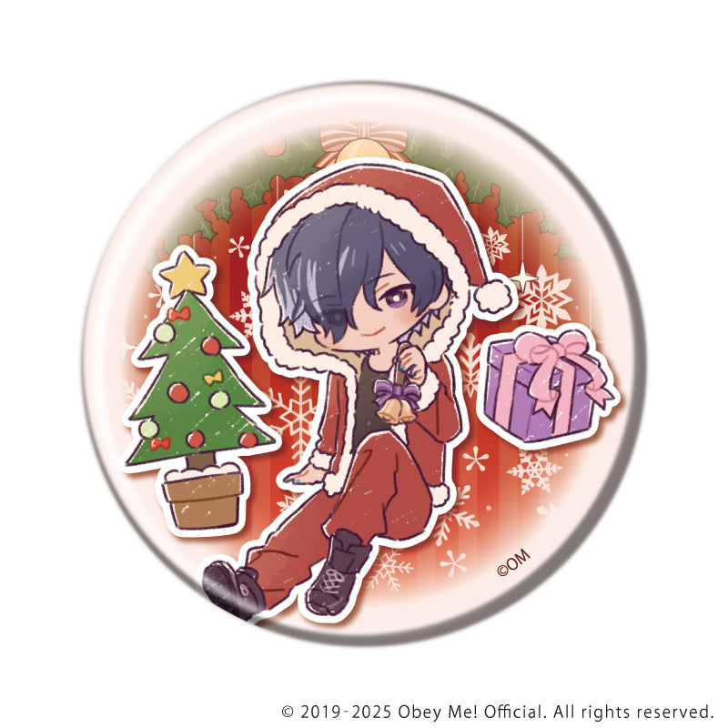 (1BOX=7)(Goods - Badge) Obey Me! Nightbringer Button Badge 29 Christmas ver. (Retro Art)