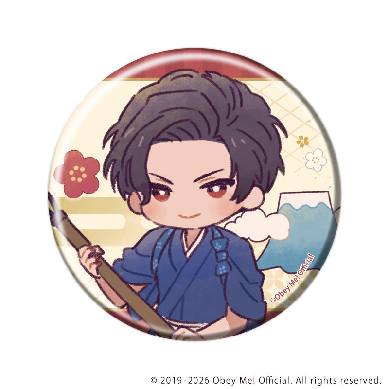 (1BOX=7)(Goods - Badge) Obey Me! Nightbringer Button Badge 31 New Year ver. (Retro Art)