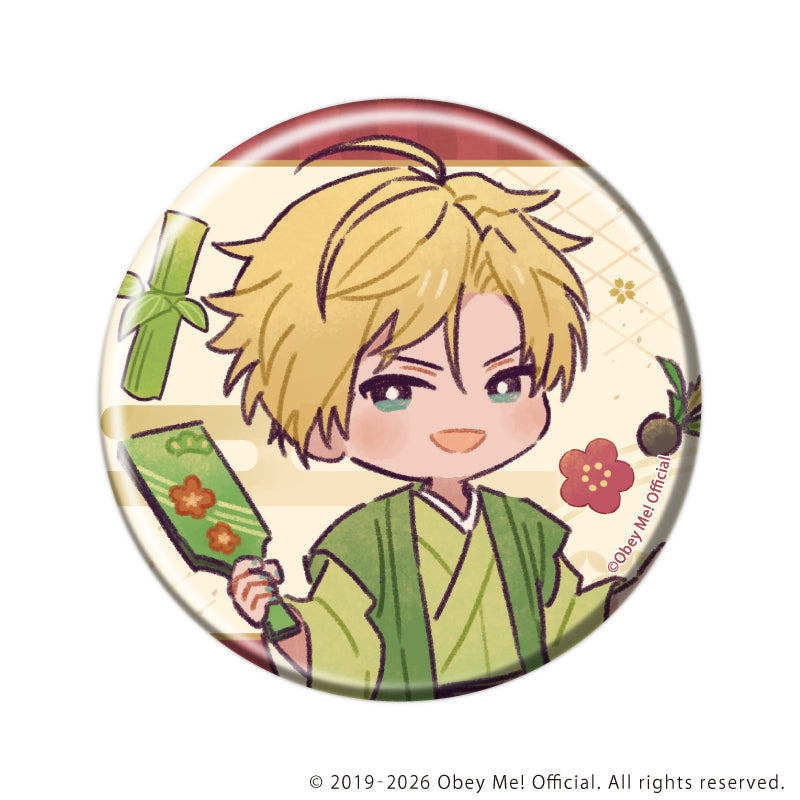 (1BOX=7)(Goods - Badge) Obey Me! Nightbringer Button Badge 31 New Year ver. (Retro Art)