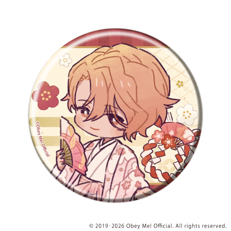 (1BOX=7)(Goods - Badge) Obey Me! Nightbringer Button Badge 31 New Year ver. (Retro Art)