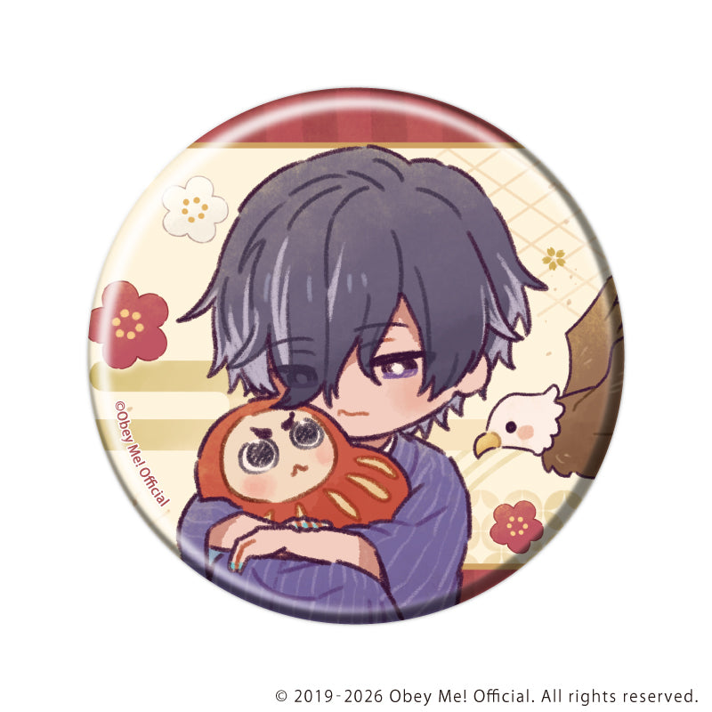 (1BOX=7)(Goods - Badge) Obey Me! Nightbringer Button Badge 31 New Year ver. (Retro Art)