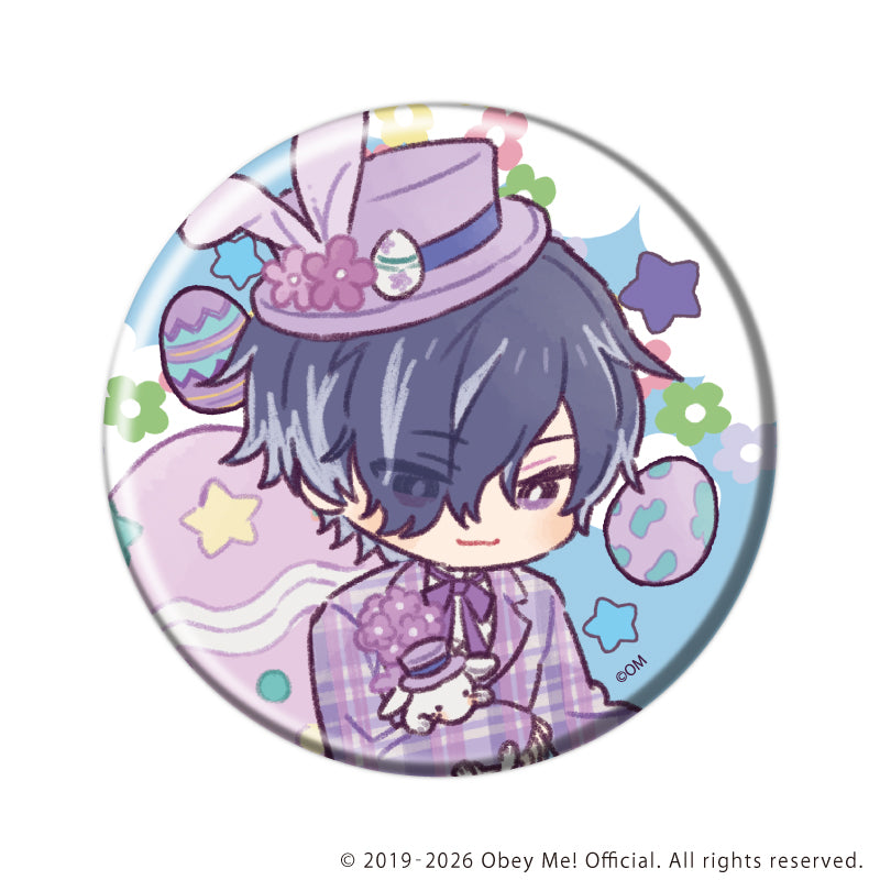 (1BOX=7)(Goods - Badge) Obey Me! Nightbringer Button Badge 47/Easter ver. (Retro Art)