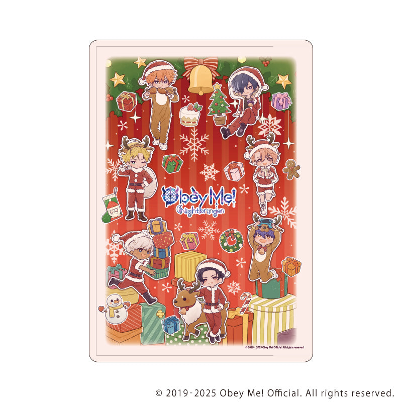 (Goods - Case) Obey Me! Nightbringer Chara Clear Case 14 Christmas ver. (Retro Art)