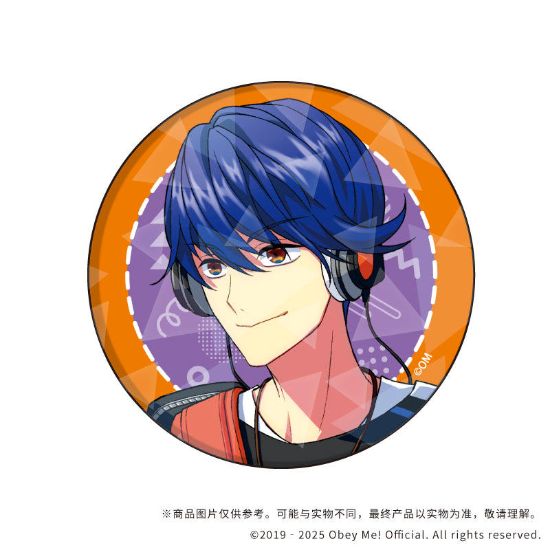 (1BOX=7)(Goods - Badge) Holographic Button Badge (65mm) Obey Me! 07 / Summer Outfit ver. Complete BOX (7 Types Total)(Exclusive Art)