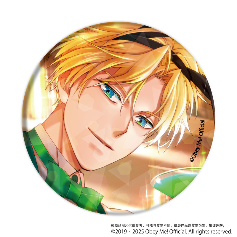 (1BOX=7)(Goods - Badge) Obey Me! Holographic Button Badge (65mm) 08 (Official Art)