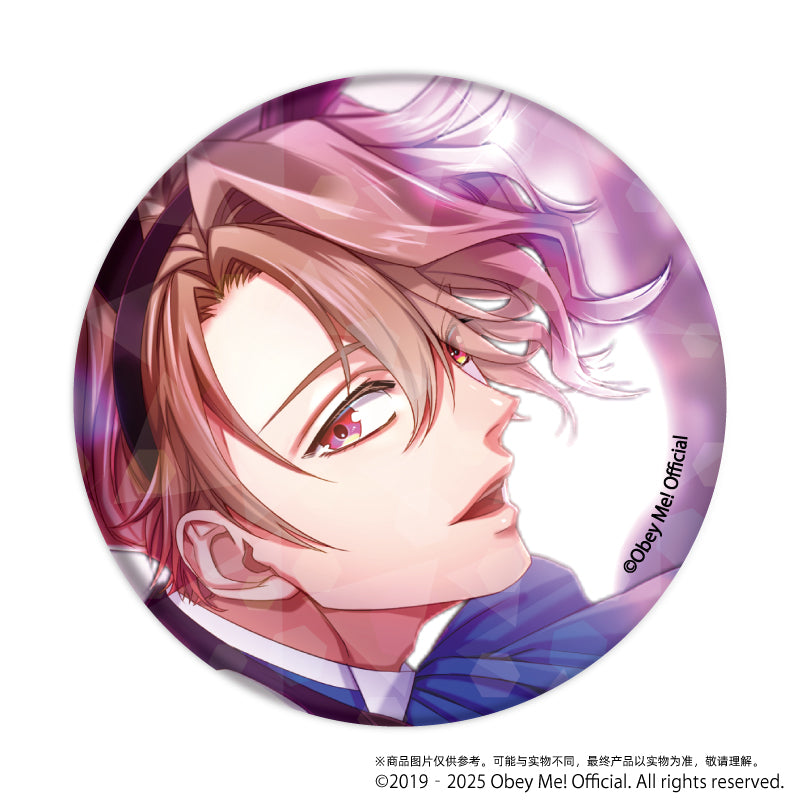 (1BOX=7)(Goods - Badge) Obey Me! Holographic Button Badge (65mm) 08 (Official Art)