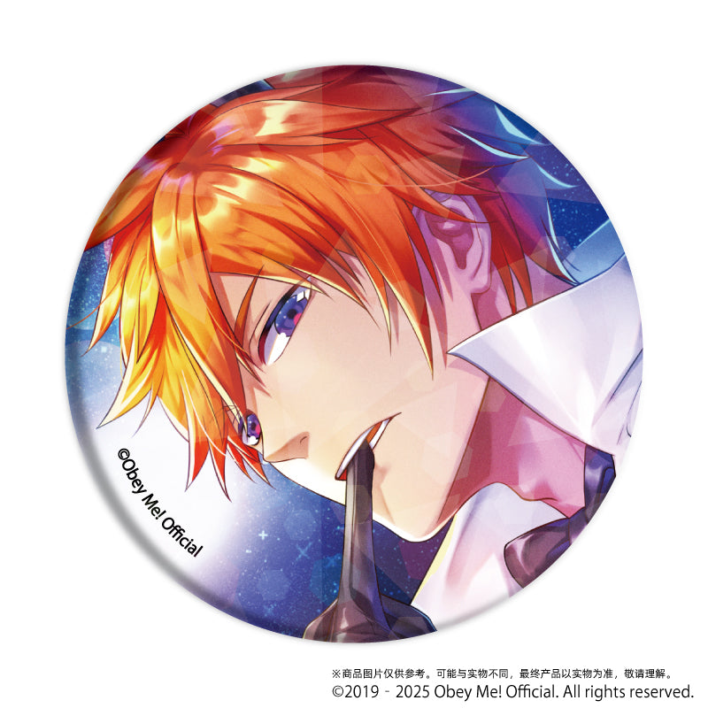 (1BOX=7)(Goods - Badge) Obey Me! Holographic Button Badge (65mm) 08 (Official Art)