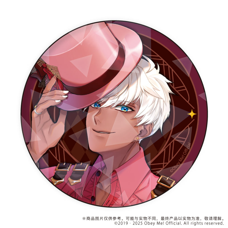 (1BOX=7)(Goods - Badge) Obey Me! Holographic Button Badge (65mm) 11 - Valentine Ver. (feat. Exclusive Art)