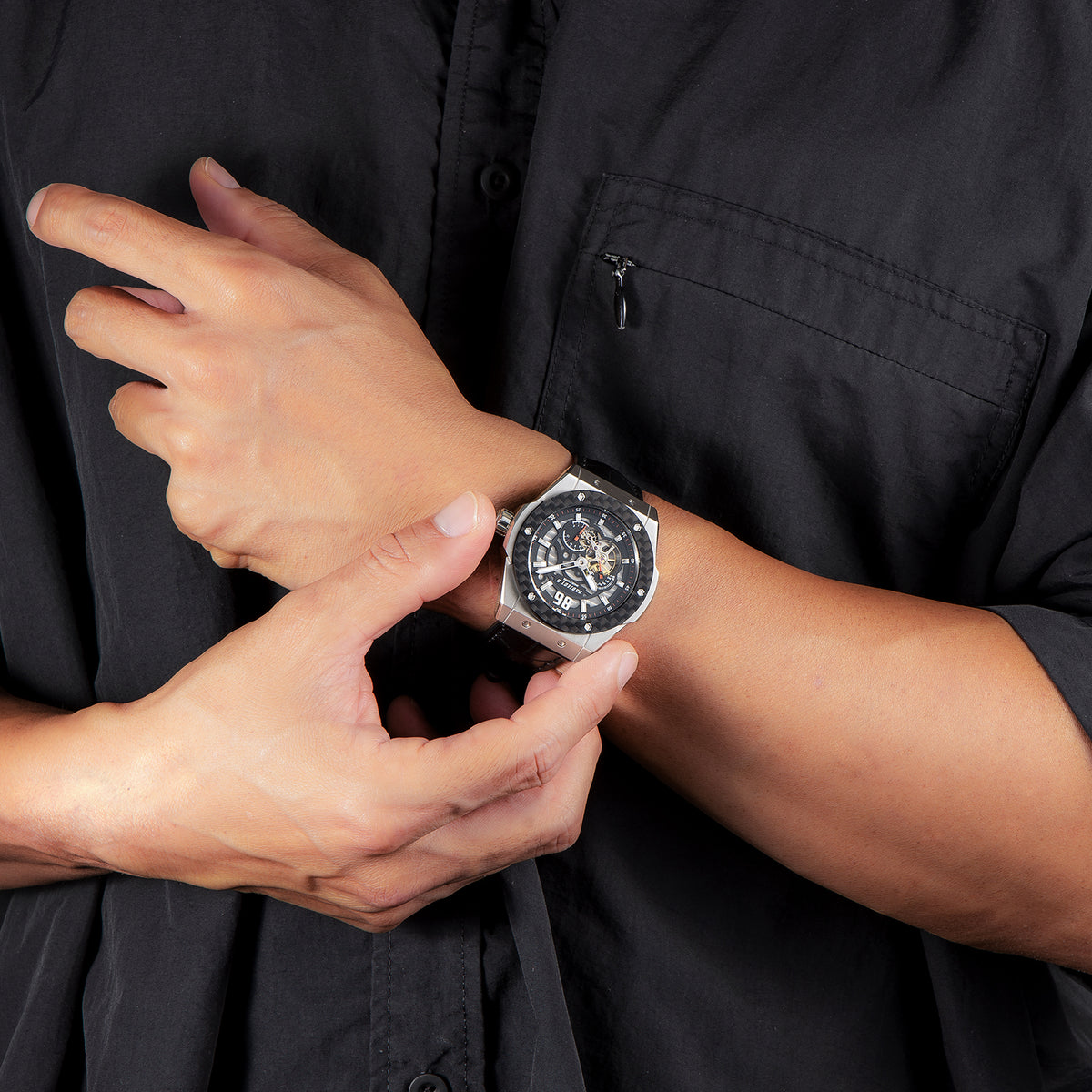 (Goods - Timepiece) Initial D 30th Anniversary Collaboration Watch Takumi Fujiwara TOYOTA AE86 Model Automatic Mechanical Wristwatch