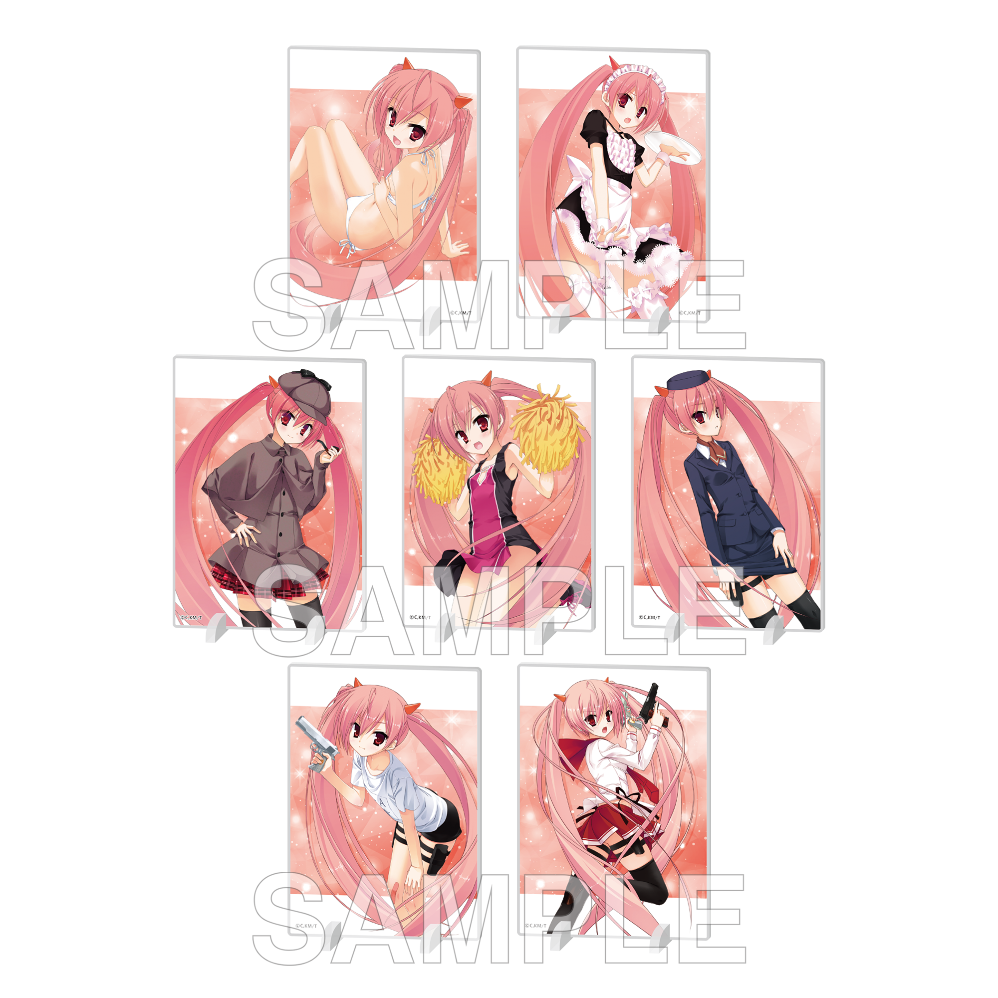 (1BOX=7)(Goods - Acrylic Stand) Aria the Scarlet Ammo Trading Mini Acrylic Stand Panel - Anime Adaptation 15th Anniversary Ver. A PACK