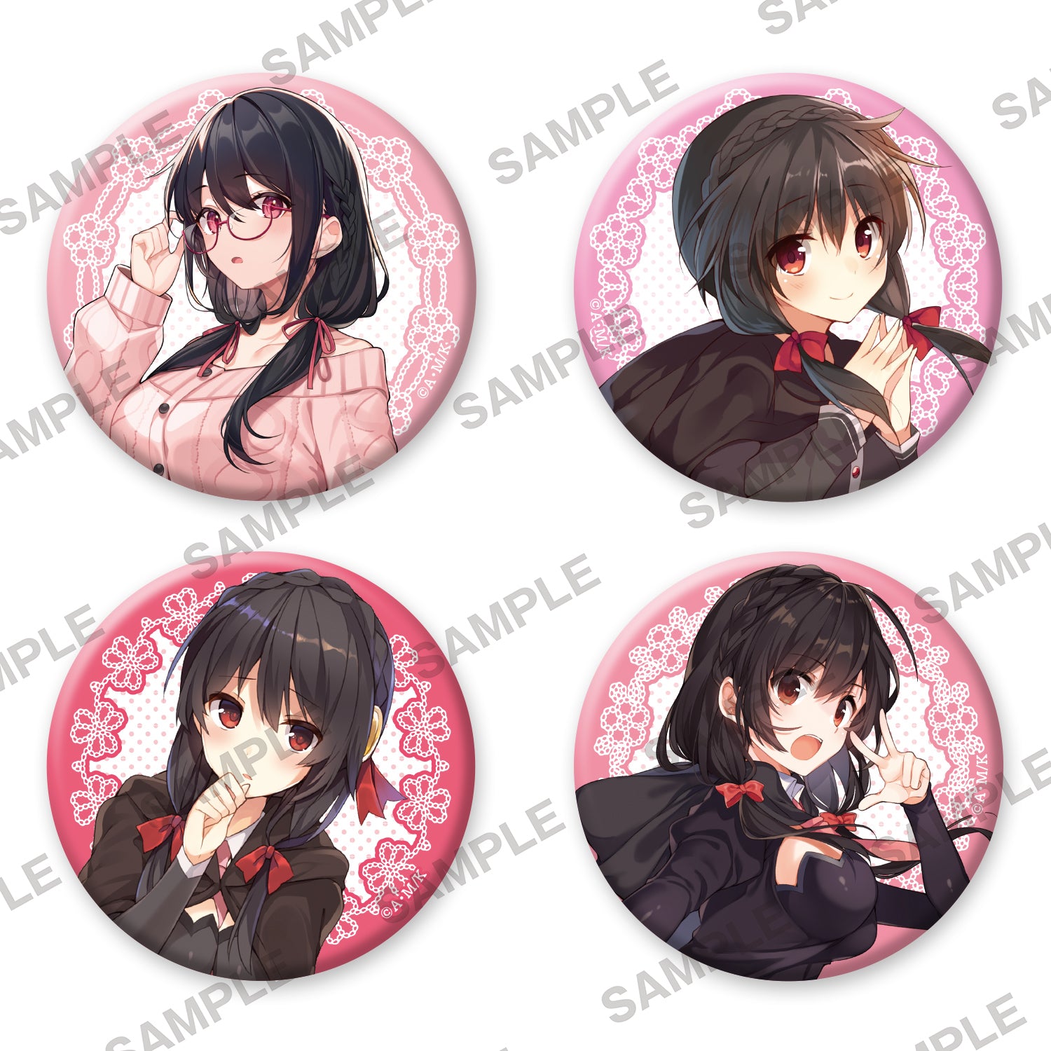 (Goods - Badge) [Resale] KonoSuba: God’s Blessing on This Wonderful World! Birthday Celebration 2023: Newly Drawn Set of Four Tin Badges (Yunyun)