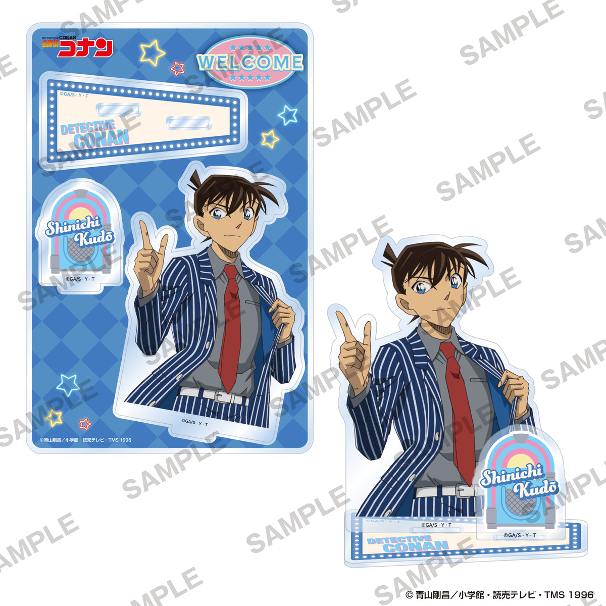 (Goods - Acrylic Stand)  Detective Conan Diorama Acrylic Stand - American Oldies Ver. Shinichi Kudō