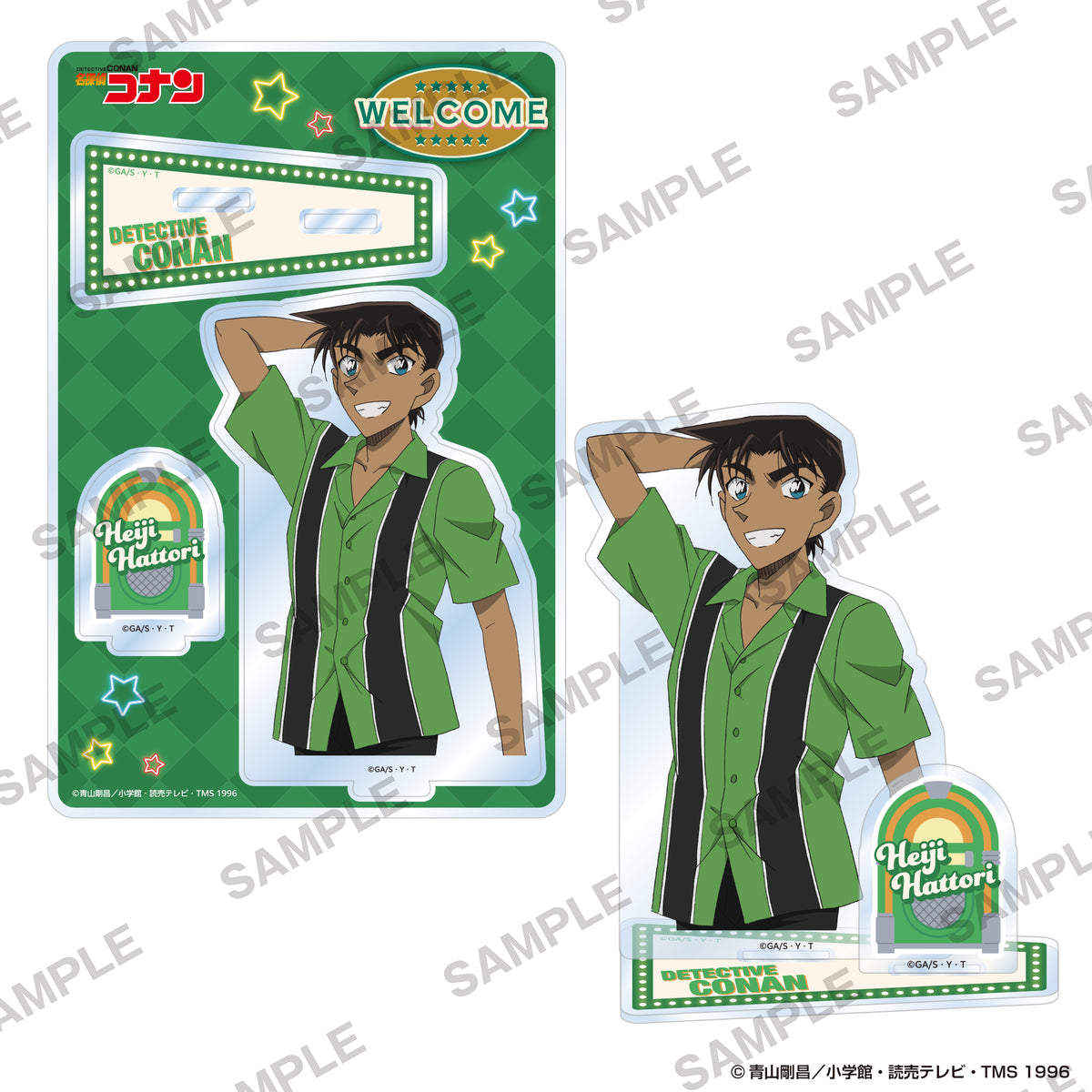 (Goods - Acrylic Stand)  Detective Conan Diorama Acrylic Stand - American Oldies Ver. Heiji Hattori