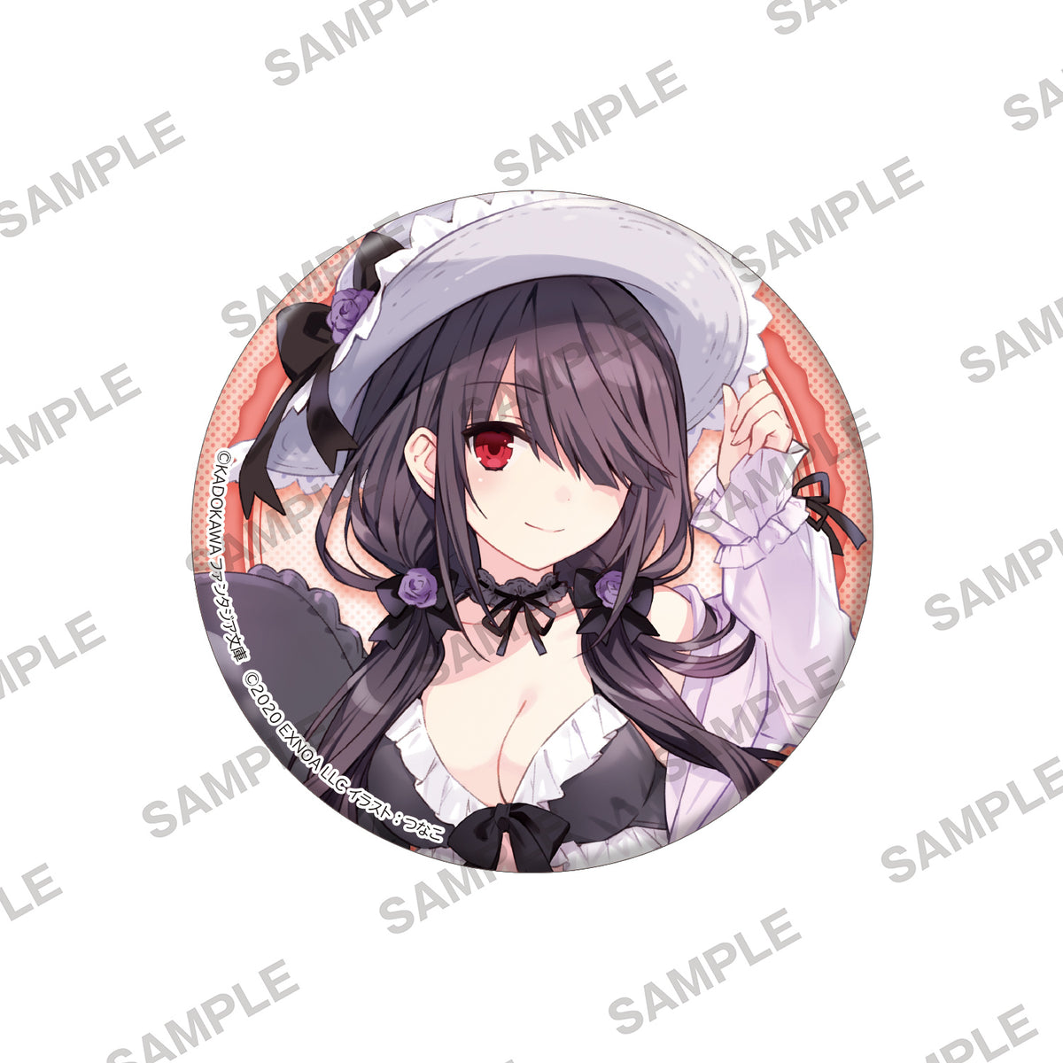 (Goods - Badge) Date A Live Big Holographic Tin Badge - Kurumi Tokisaki Swimsuit Ver. A