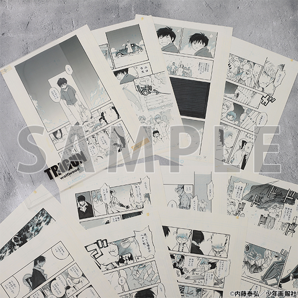 (Goods - Print) Manga Manuscript Print Set - Wolfwood Set of 30 [TRIGUN STAMPEDE EXHIBITION Post-Event Sales]