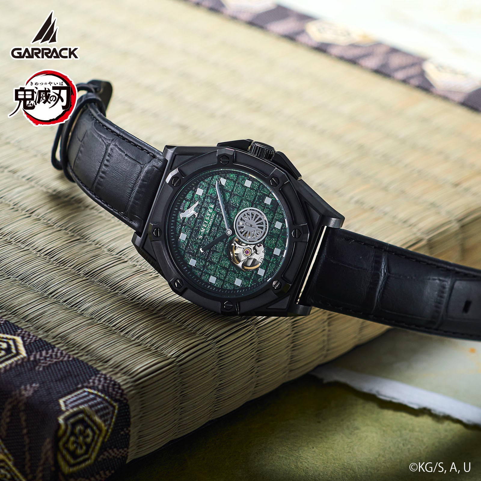 (Goods - Timepiece) Demon Slayer: Kimetsu no Yaiba Anime S-MEISTER Collaboration Mechanical Watch - Tanjiro Kamado Model 2